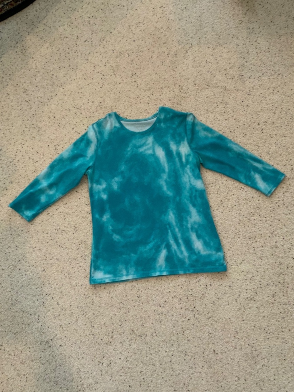 Relativity Womens TShirt, Small, Aqua TieDye